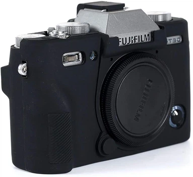 Защитный силиконовый чехол для фотоаппаратов FujiFilm XT30 - черный