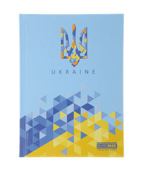 Блокнот Buromax Ukraine А5 в клітинку 96 аркушів тверда обкладинка (BM.24511101-14)