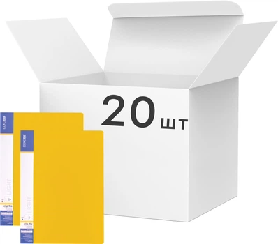 Набор пластиковых папок Economix Clip В Light с прижимом А4 500 мкм 20 шт Желтый (E31208-05)