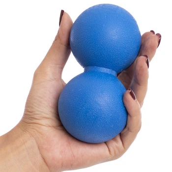 Массажер для спины, дуобол кинезиологический Zelart DuoBall FI-6909 синий