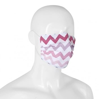 Многоразовая Защитная маска для лица NDS Зигзаг розовый