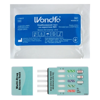 Експрес тест на 5 видів наркотиків (сеча), WONDFO Guangzhou Wondfo Biotech Co.