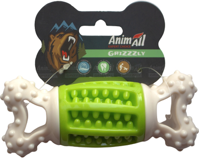 Іграшка AnimAll GrizZzly кісточка-зубочистка 14.2х5.7х4.7 см Green/white (6914068019918)