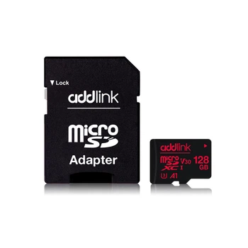 Карта памяти addlink microSDXC 128GB UHS-I U3 V30 A1 (ad128GBMSXU3A) с SD-адаптером