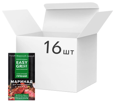Упаковка маринада в пакете Easy Grill Классический пряный 170 г х 16 шт (4820212571572)