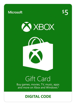 Подарочная карта Xbox Live / Gift Card пополнение бумажника счета своего аккаунта на сумму 5 usd US-регион