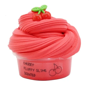 Fluffy Slime з шармом вишня (слайм лизун) Marpiel MS206 червоний 60 мл