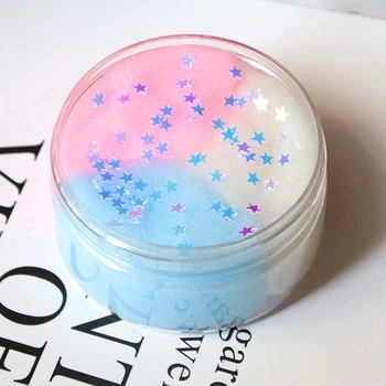 Cloud Slime з трьох кольорів з зірочками (клауд слайм лизун) Marpiel MS198 100 мл