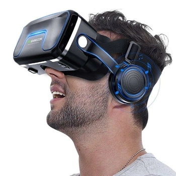 Очки виртуальной реальности VR SHINECON 10.0 Original Геймерский шлем с проводными наушниками Black