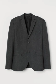 Пиджак H&M 44 темно серый меланж 31037894070