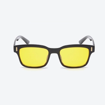 Окуляри для комп'ютера захисні NewGlass CF комп'ютерні окуляри універсальні чорні з жовтою лінзою