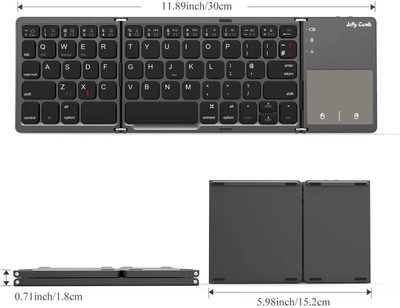 Беспроводная компактная клавиатура трансформер Jelly Comb B003B раскладка QWERTZ для iOS, Android Windows