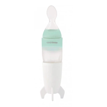 Силиконовая Бутылочка С Ложечкой 90мл Kikka Boo Rocket Mint (31302020065)
