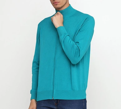 Кофта на молнии Cashmere Company 54 Бирюзовый (MRCC5454) (CC5454)