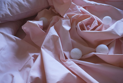 Однотонное пастельно розовое постельное белье MDreams 2-спальное 200х220