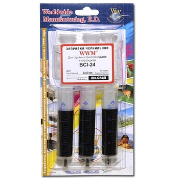 Чернила для Canon i470D WWM C24 Black 3шт x 20мл IR3.C24/B