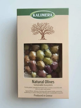 ​Асорті Kalimera 4 види оливок з кісточкою 181-200, 250 г