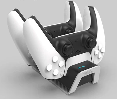 Беспроводное зарядное док-станция PGTECH для DualSense PS5 + 4 коннектора / White