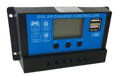 Контроллер заряда солнечный 10А 12/24В JUTA DY1024 с дисплеем и USB