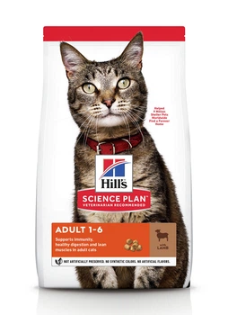 Сухой корм Hill's Science Plan Adult для кошек с ягненком 3 кг