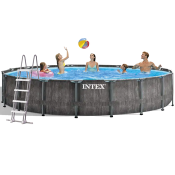 Каркасный бассейн Intex 26744 - 1, 549 x 122 см (лестница, подстилка, тент)