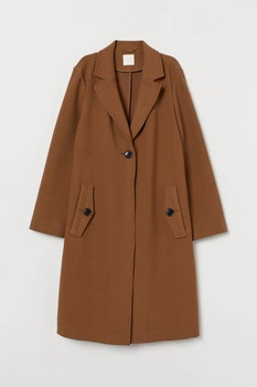 Пальто H&M XS коричневый 17038525131
