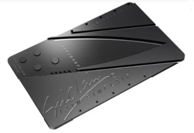 Ніж-кредитка з напиленням карбону Sinclair Card Sharp