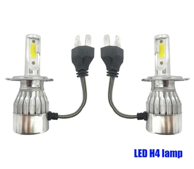 Комплект LED ламп H4 ближнє та дальнє світло HeadLight. Активний кулер. 6000К. 4500lm