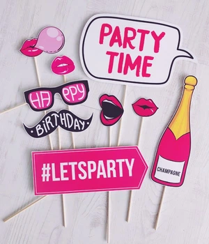 Набор фотобутафории Happy Moments "Party Vibes" 9 шт (PR-004)
