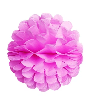 Бумажный шарик помпон розовый "Soft pink" 30 см (020014)