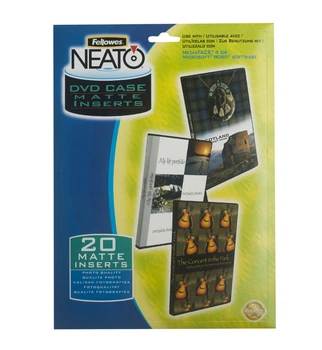 Матовые вкладыши Fellowes Neato Simline для CD/DVD дисков 20 шт (f.84498)