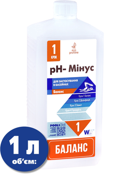 Рідкий засіб для корекції рівня pH Water World Window рН- (мінус) 1 л (4820062880695)