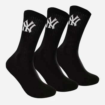 Набор мужских носков хлопковых New York Yankees 3 pk Crew 15100002-1002 43-46 3 пары Черный (8718984009033)
