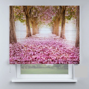 Римские шторы DECOLIV алея с цветами 40*170 см