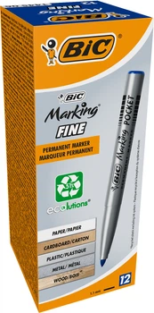 Набір маркерів перманентних BIC Marking Fine ECO 1.1 мм 12 шт Синіх (3086121445064)