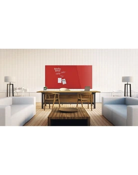 Дошка скляна магнітно-маркерна Magnetoplan (13409006) 200x100см. Glassboard Червона
