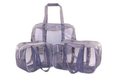 Набор из 3 сумок в роддом EcoNova S+M+XL серый