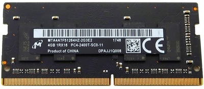 Пам'ять Micron 4 GB SO-DIMM DDR4 2400 MHz - (MTA4ATF51264HZ-2G3E2)