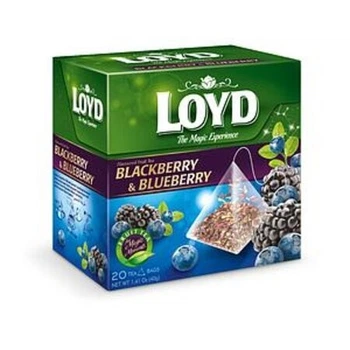 Чай LOYD BLACKBERRY & BLUEBERRY ежевика-черника, 40г (20 пирамидок)