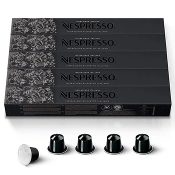 Кофе в капсулах Ispirazione Ristretto Italiano оригинальные Nespresso 50 капсул (5 тубов по 10 шт.)