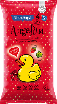 Кукурудзяні снеки McLloyd`s Little Angel Angelina з яблуком і полуницею 15 г х 4 шт. (8588000526574)