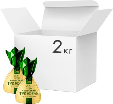 Конфеты Світоч Львовский трюфель вкус ореха 2 кг (7613036437189)