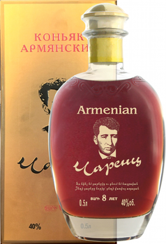 Бренди "Чаренц" 8 лет выдержки 0.5 л 40% (4850025633365)