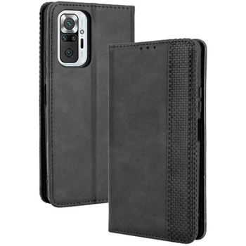 Чехол-книжка Deexe Retro Style для Xiaomi Redmi Note 10 Pro - Black