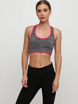 Спортивный топ Biweier 2109 L-XL Серый/Коралловый (2000029567285)