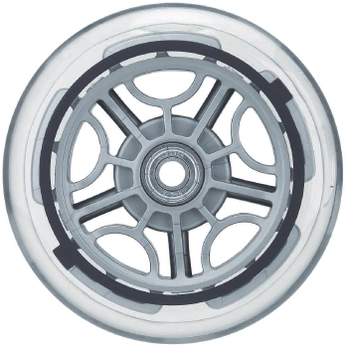 Запчасть к самокатам Globber серии Primo/Elite/Evo/Flow Набор колес 121 мм светящихся блистер (526-009)