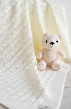 Плед Прованс Soft коси 90x130 см Молочний (4823093410367)