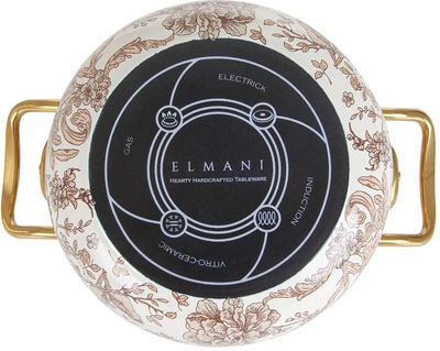 Кастрюля эмалированная Lefard Elmani с крышкой 6.1 л (763-013)