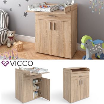 Пеленальный стол комод 75х70 Vicco Lena, сонома
