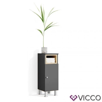 Шкафчик для ванной Vicco Aquis, 30x81,8, антрацит